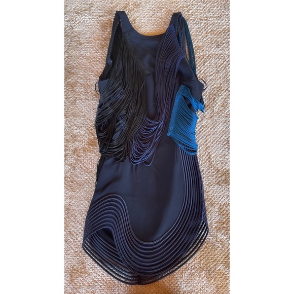 Stella MacCartney Hadley Stretch Cady Rayon-Blend Dress in Midnight - Picture 2 of 5